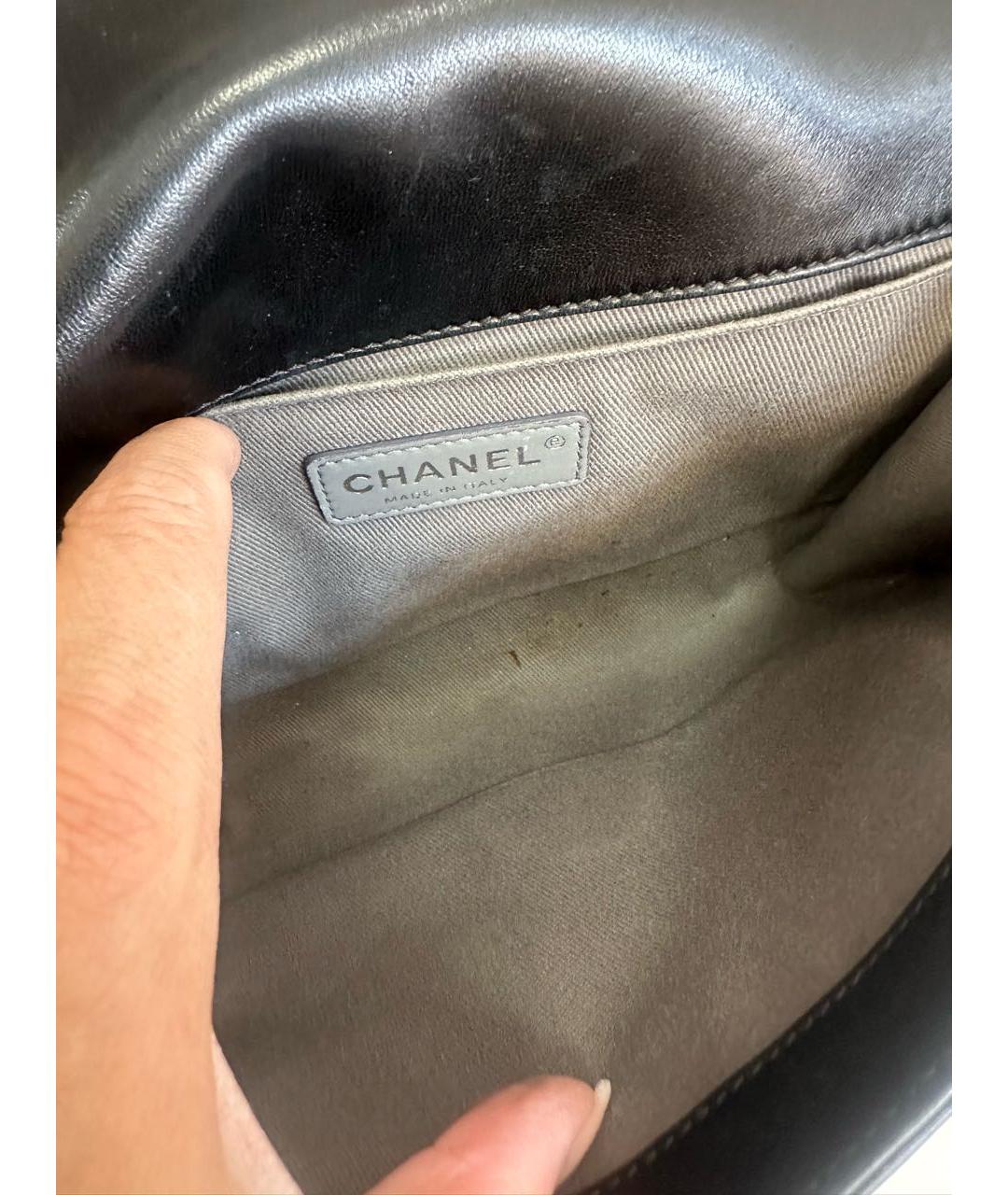 CHANEL Черная кожаная сумка через плечо, фото 4