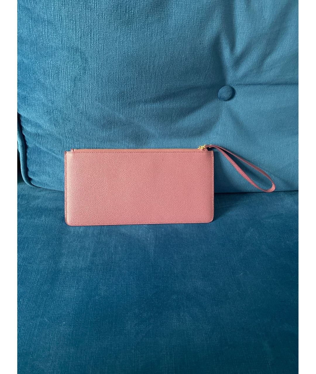 SALVATORE FERRAGAMO Розовый кожаный кошелек, фото 3