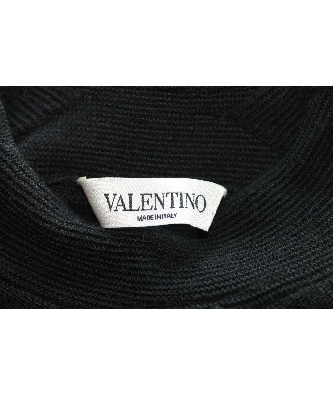 VALENTINO Черное шерстяное повседневное платье, фото 3