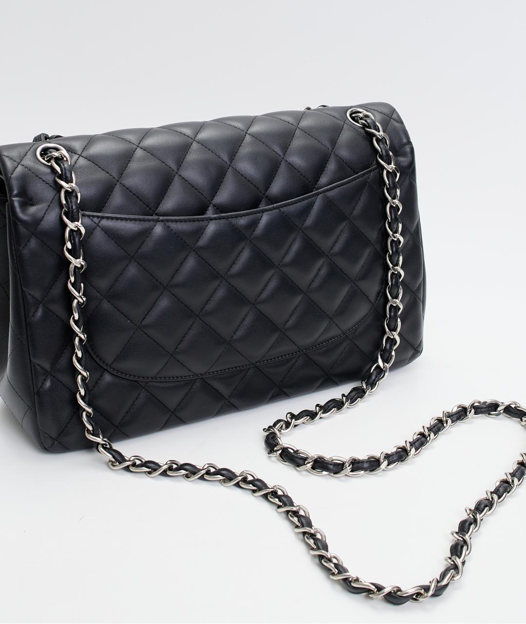 CHANEL Черная кожаная сумка через плечо, фото 4