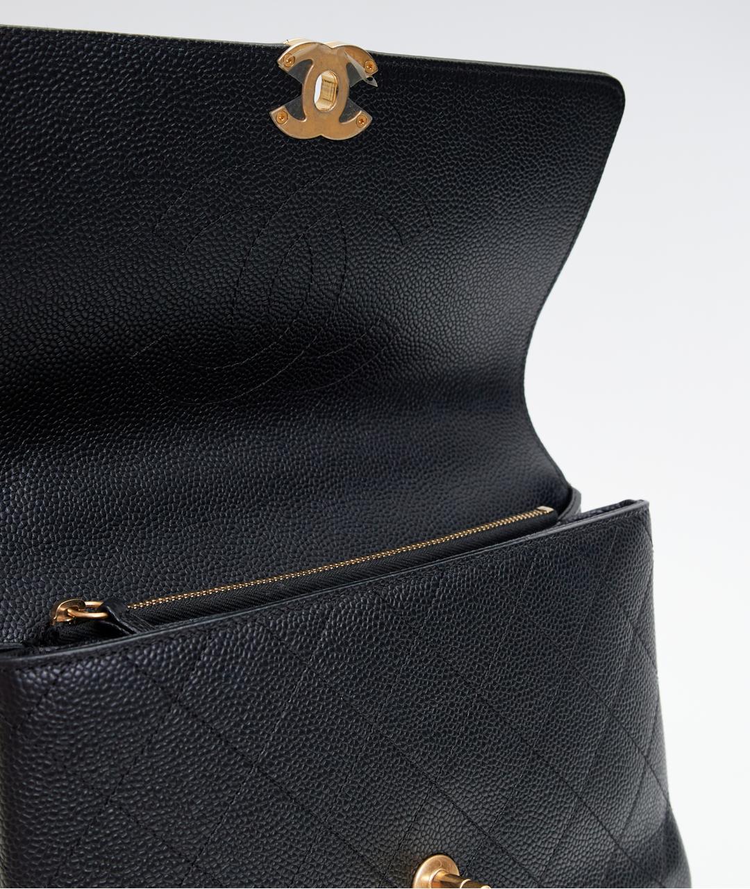 CHANEL Черная кожаная сумка через плечо, фото 6