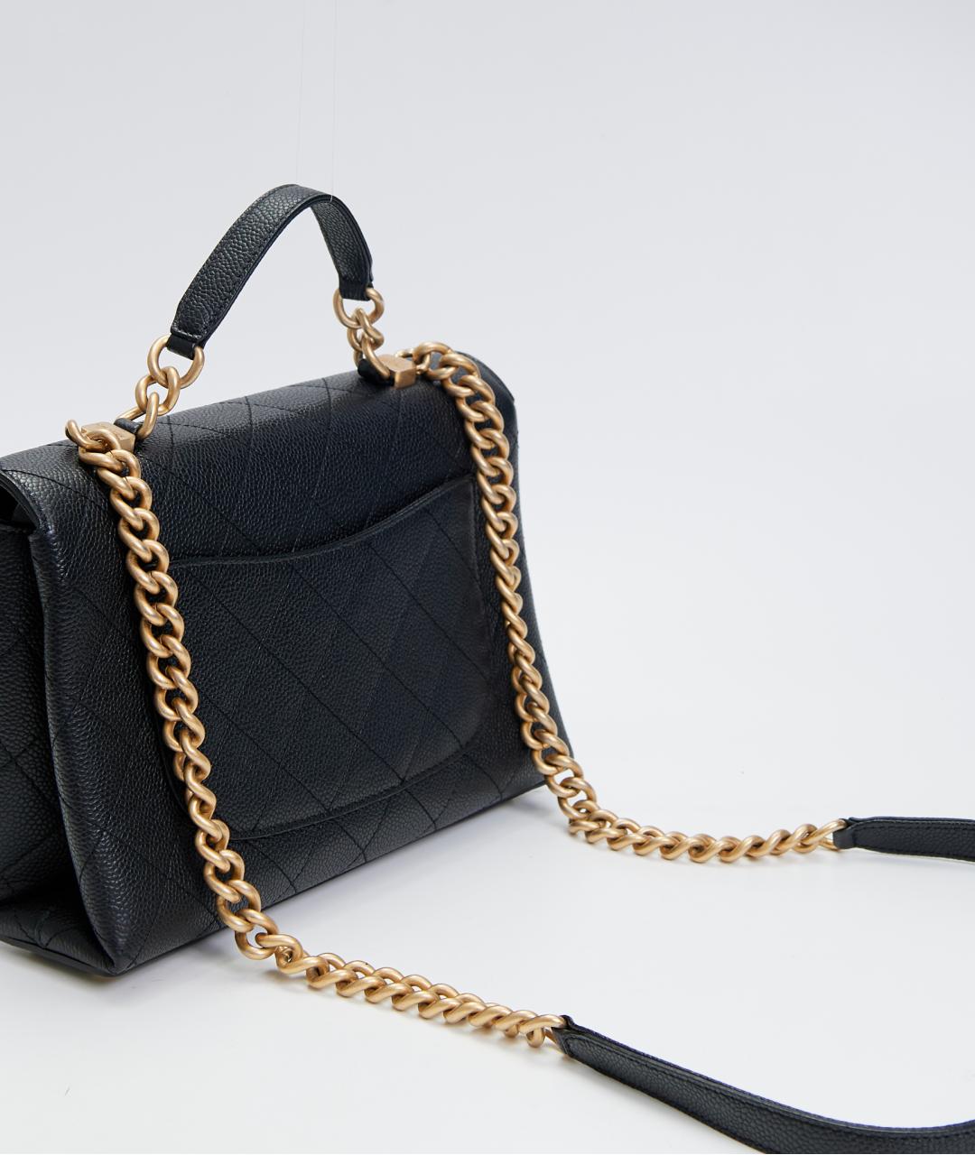 CHANEL Черная кожаная сумка через плечо, фото 4