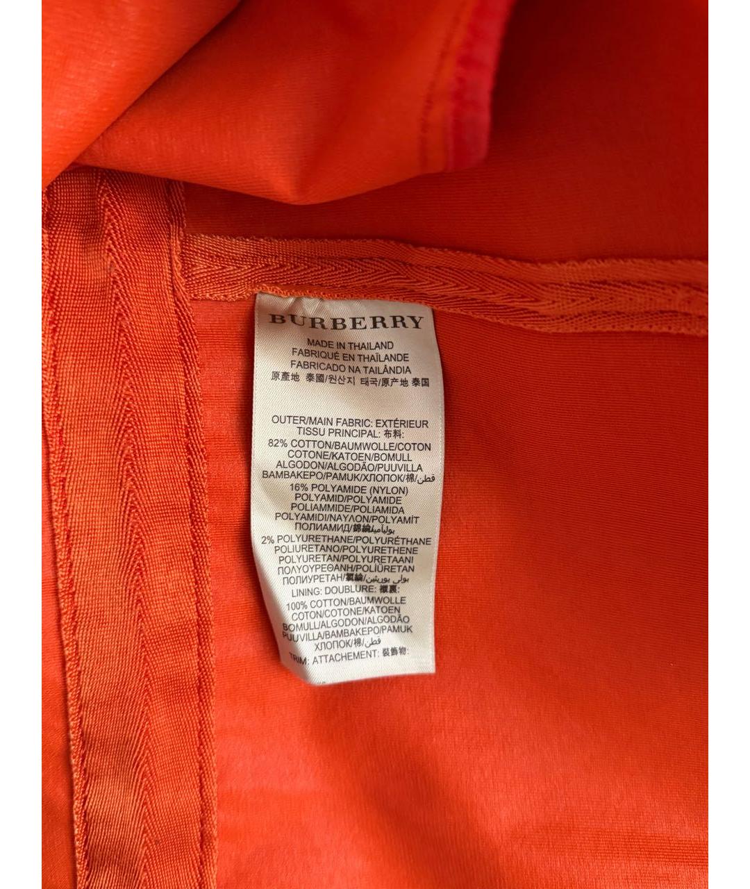 BURBERRY Красная хлопковая куртка, фото 7