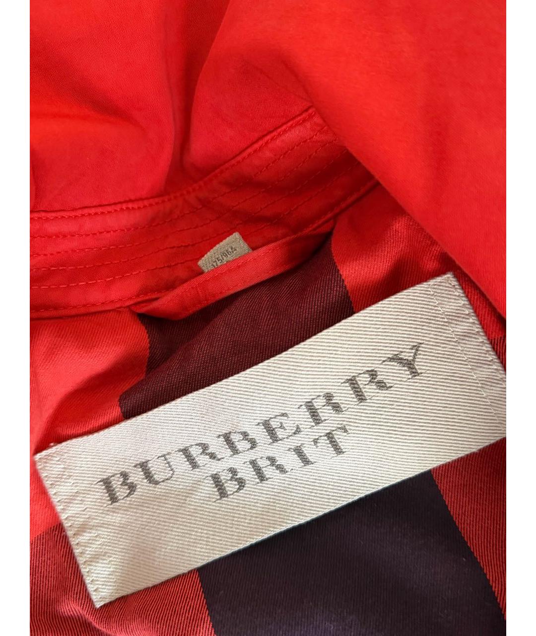 BURBERRY Красная хлопковая куртка, фото 8