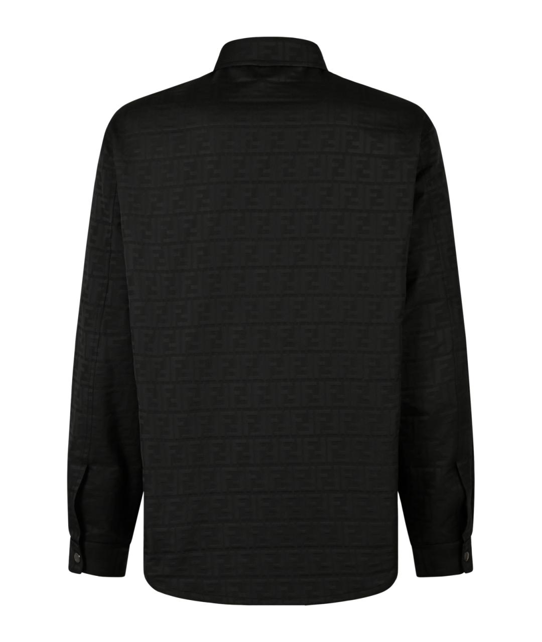 FENDI Черная синтетическая куртка, фото 4