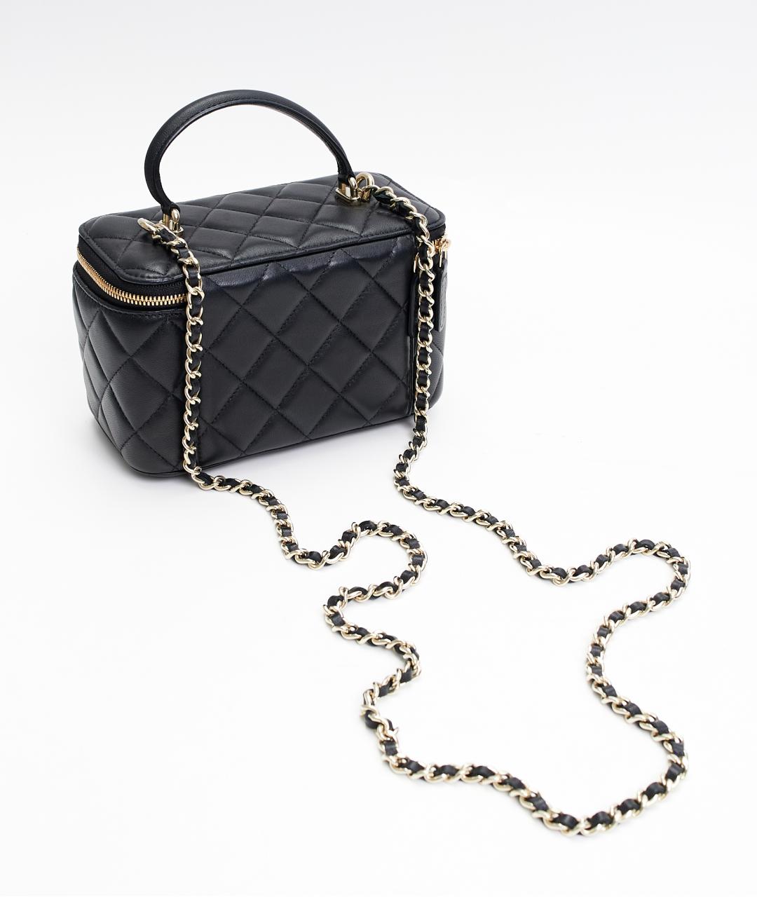 CHANEL Черная кожаная сумка через плечо, фото 4