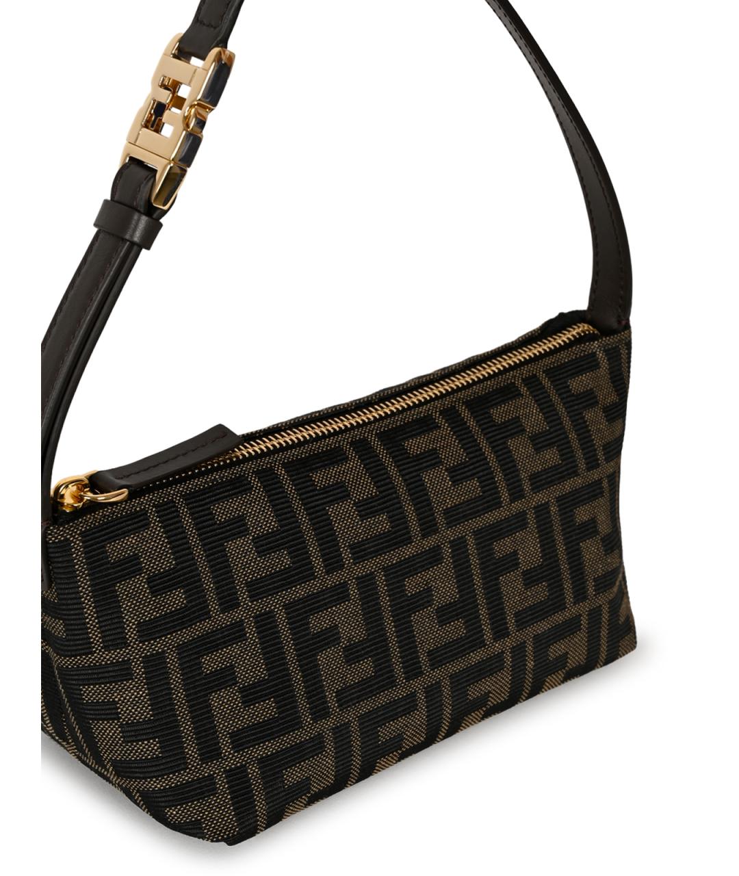 FENDI Коричневая сумка через плечо, фото 4