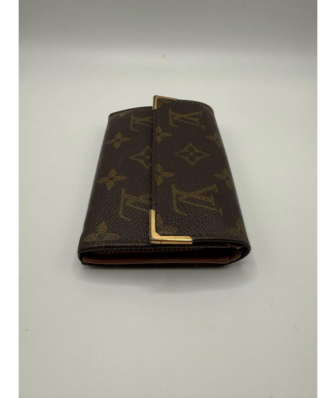 LOUIS VUITTON Коричневый кожаный кошелек, фото 2