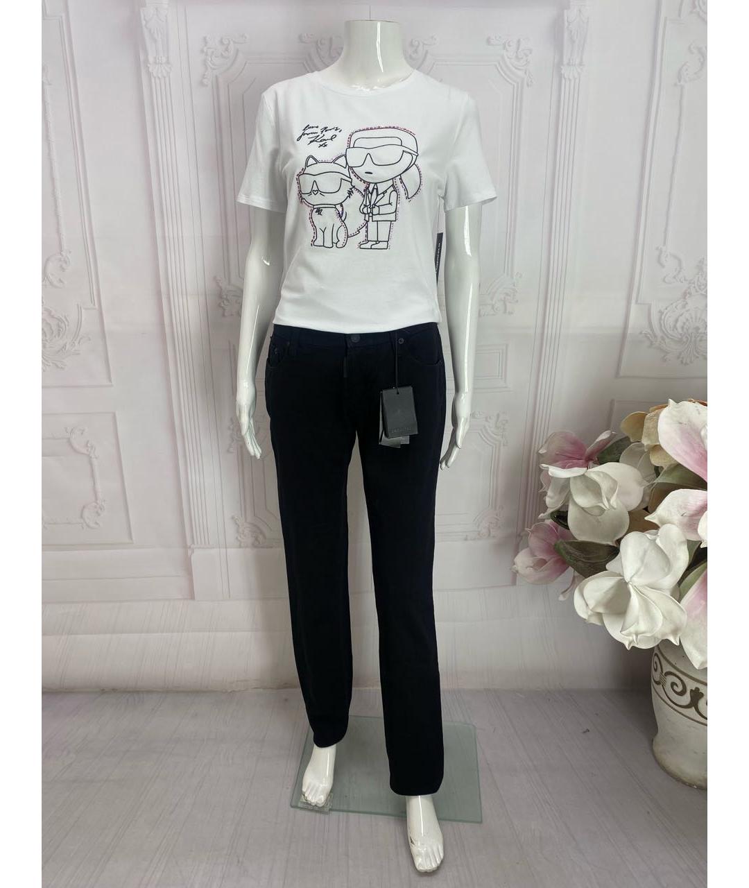 DSQUARED2 Черные хлопковые прямые джинсы, фото 8