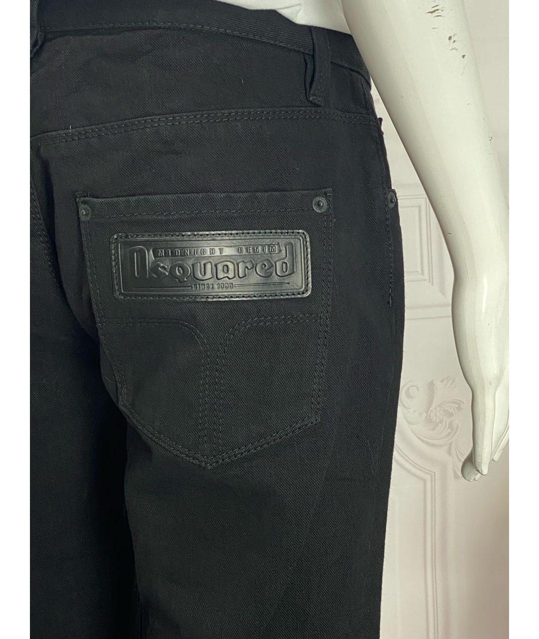 DSQUARED2 Черные хлопковые прямые джинсы, фото 4