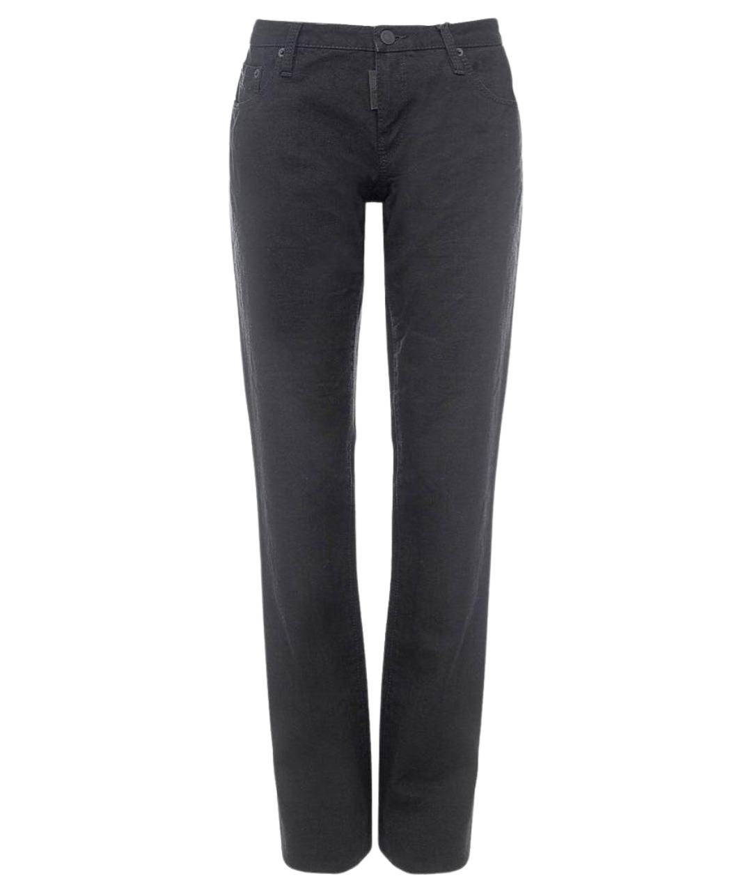 DSQUARED2 Черные хлопковые прямые джинсы, фото 1