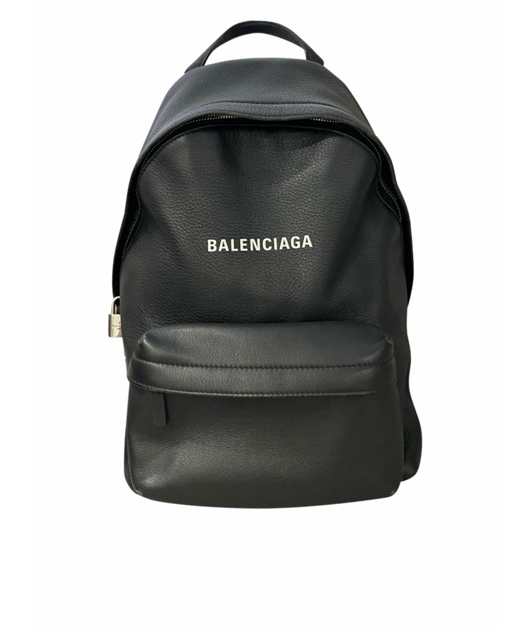 BALENCIAGA Черный кожаный рюкзак, фото 1