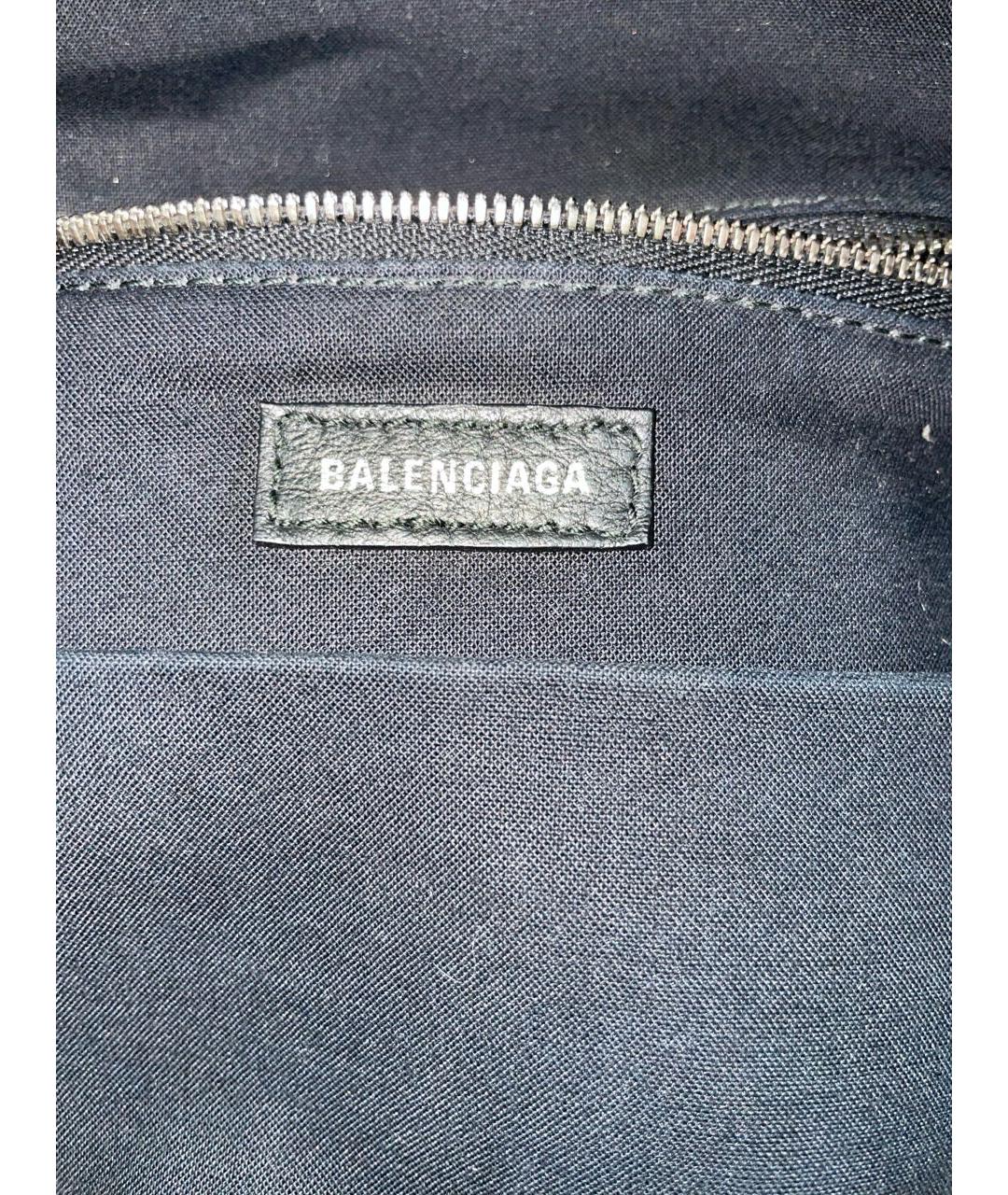 BALENCIAGA Черный кожаный рюкзак, фото 4
