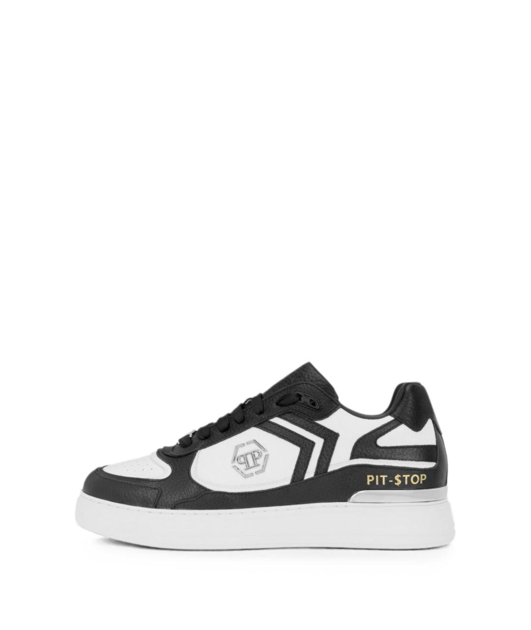 PHILIPP PLEIN Мульти кожаные низкие кроссовки / кеды, фото 4