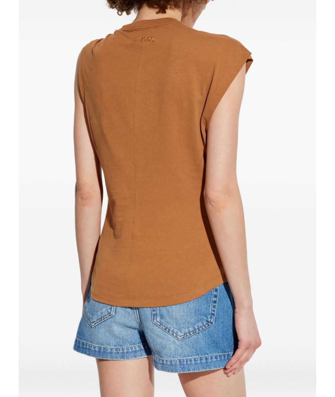 ISABEL MARANT Коричневая майка, фото 4