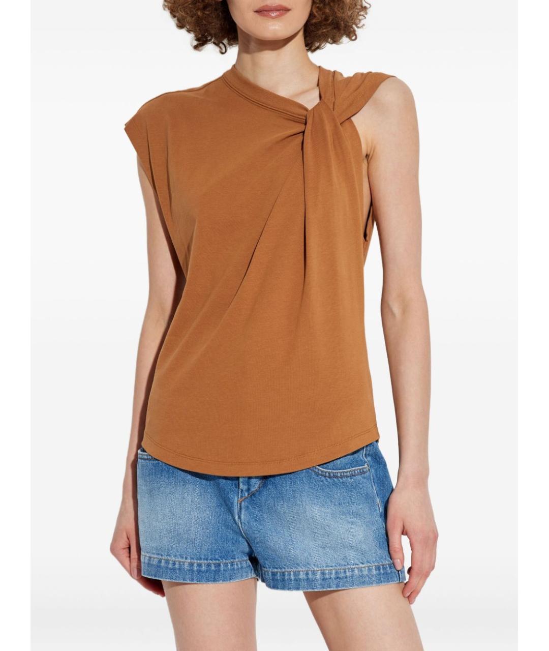 ISABEL MARANT Коричневая майка, фото 3