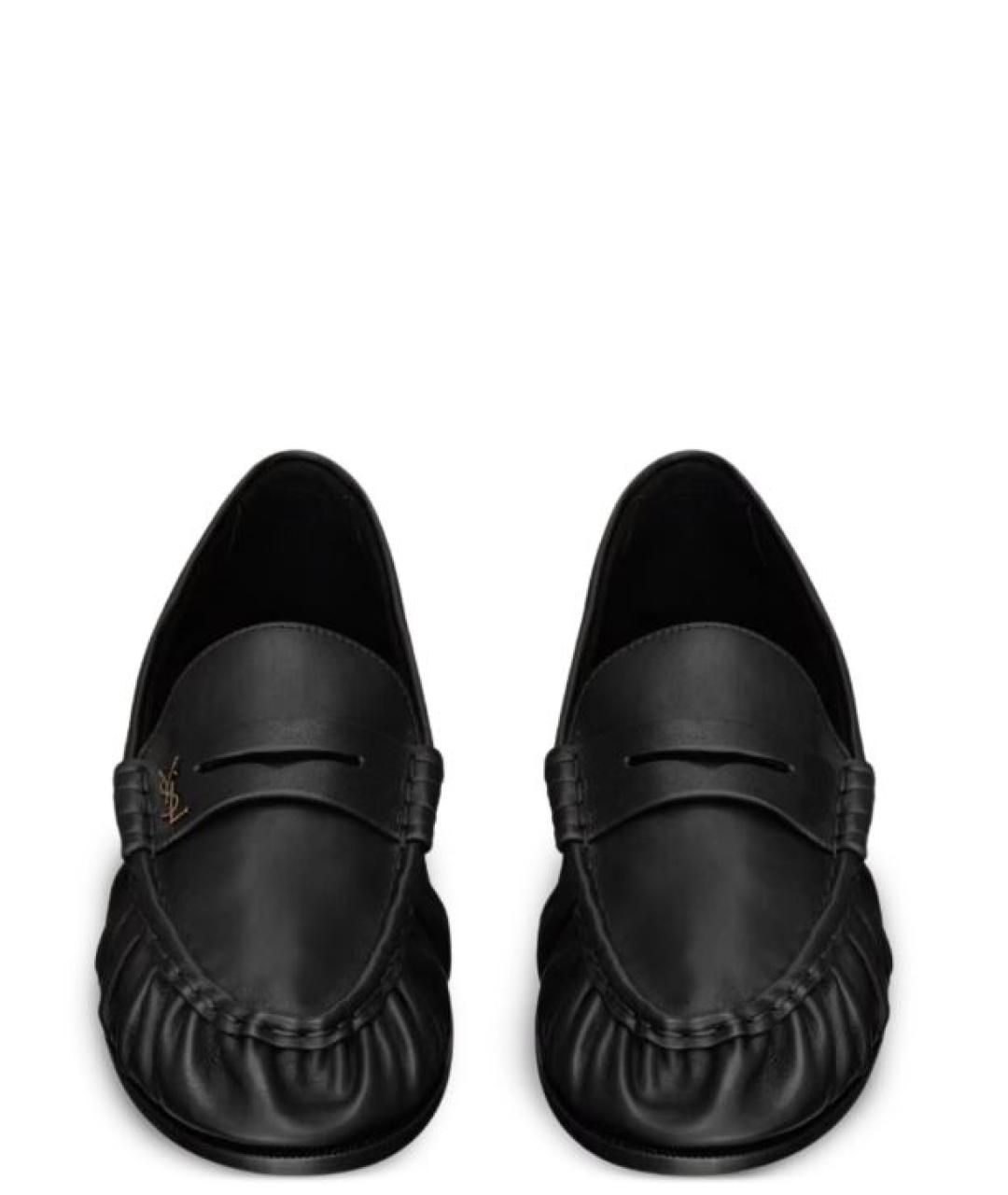 SAINT LAURENT Черные кожаные лоферы, фото 3