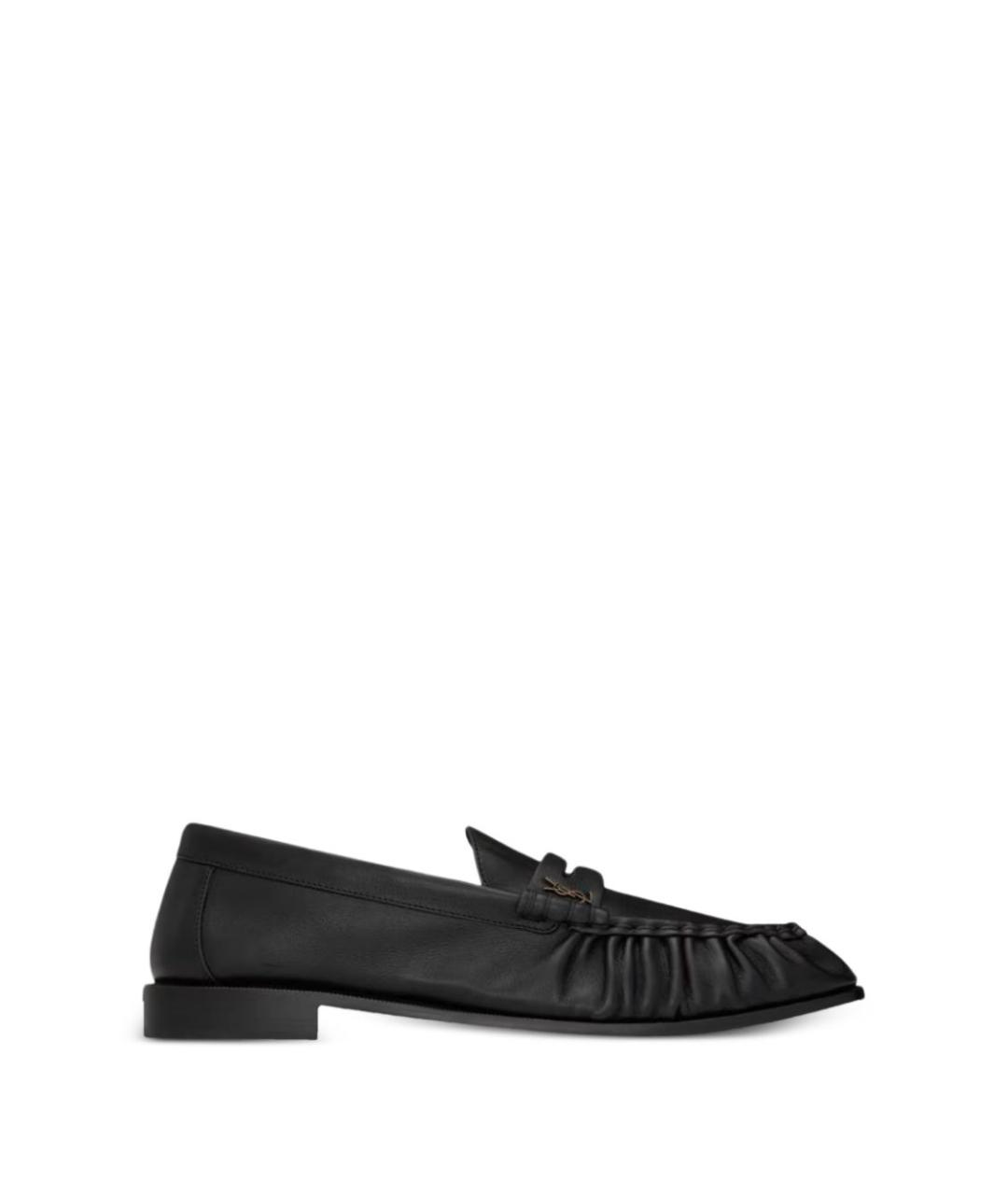 SAINT LAURENT Черные кожаные лоферы, фото 5