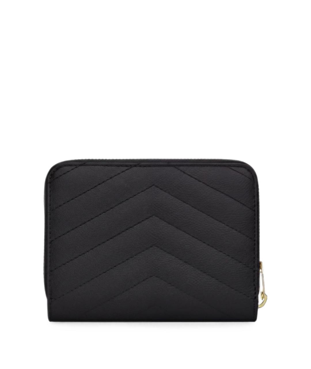 SAINT LAURENT Черный кожаный кошелек, фото 4