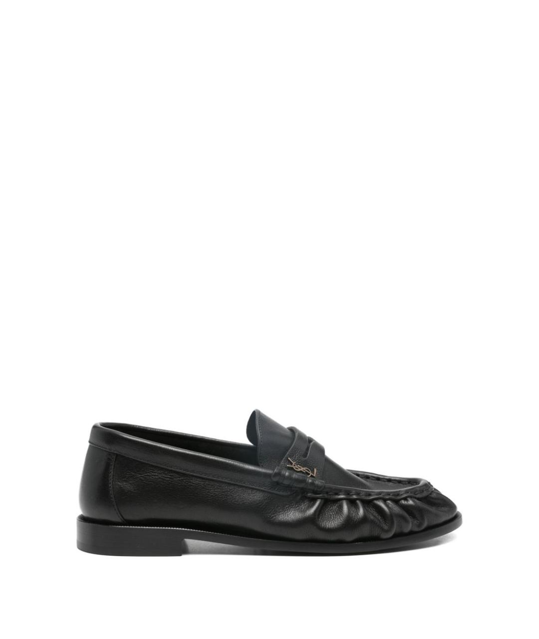 SAINT LAURENT Черные кожаные лоферы, фото 5
