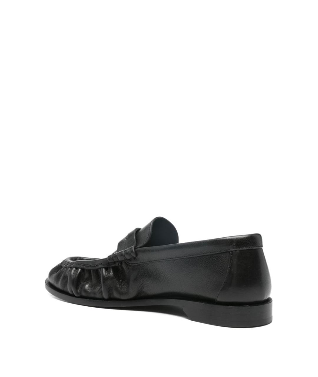 SAINT LAURENT Черные кожаные лоферы, фото 4
