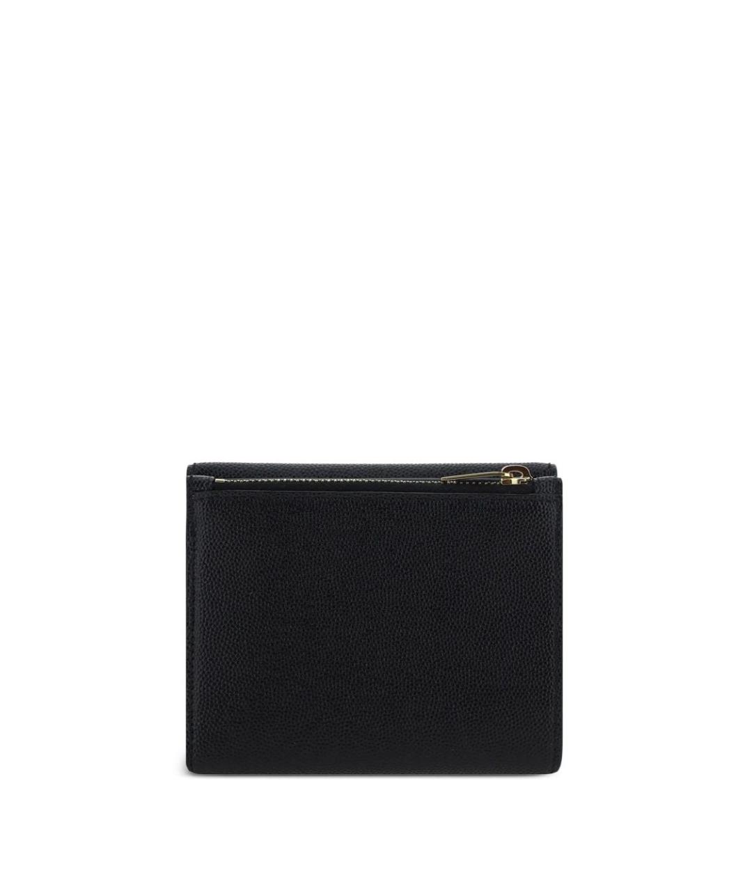 SAINT LAURENT Черный кожаный кошелек, фото 5