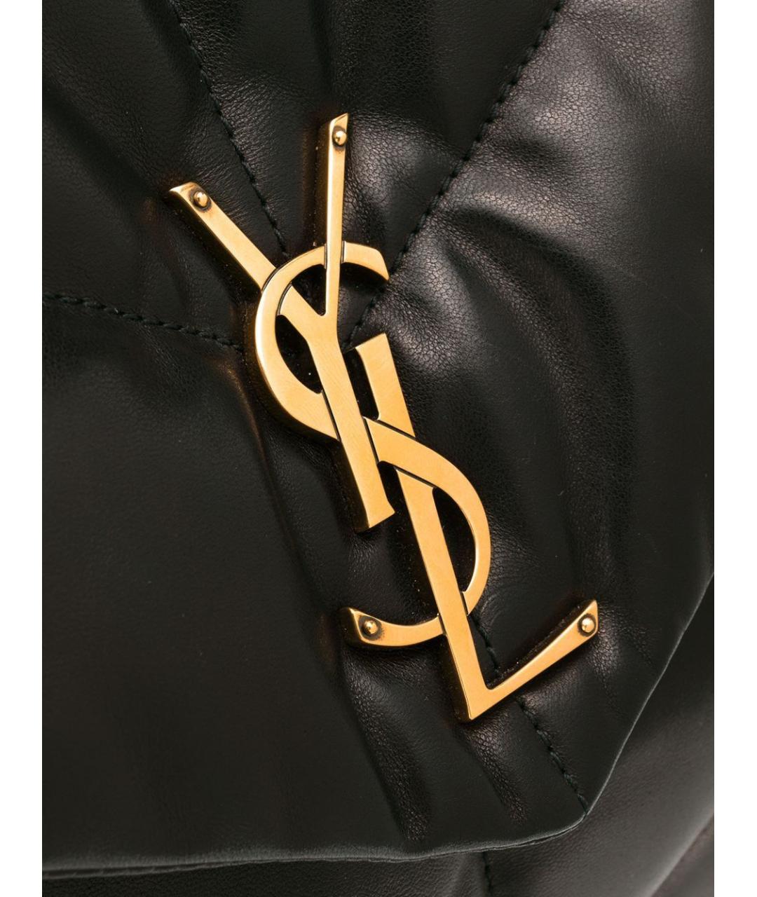 SAINT LAURENT Черная кожаная сумка через плечо, фото 6