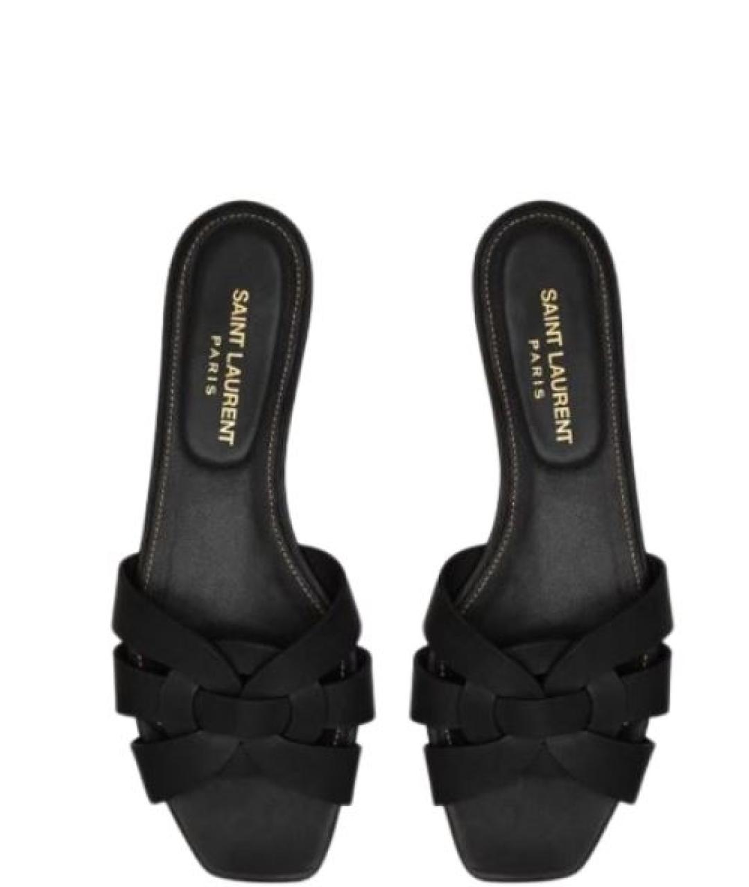 SAINT LAURENT Черные сандалии, фото 2