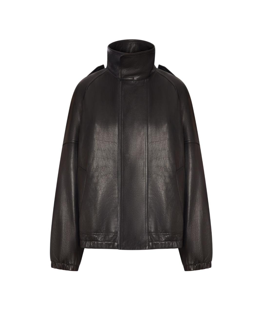 SAINT LAURENT Черная кожаная куртка, фото 1