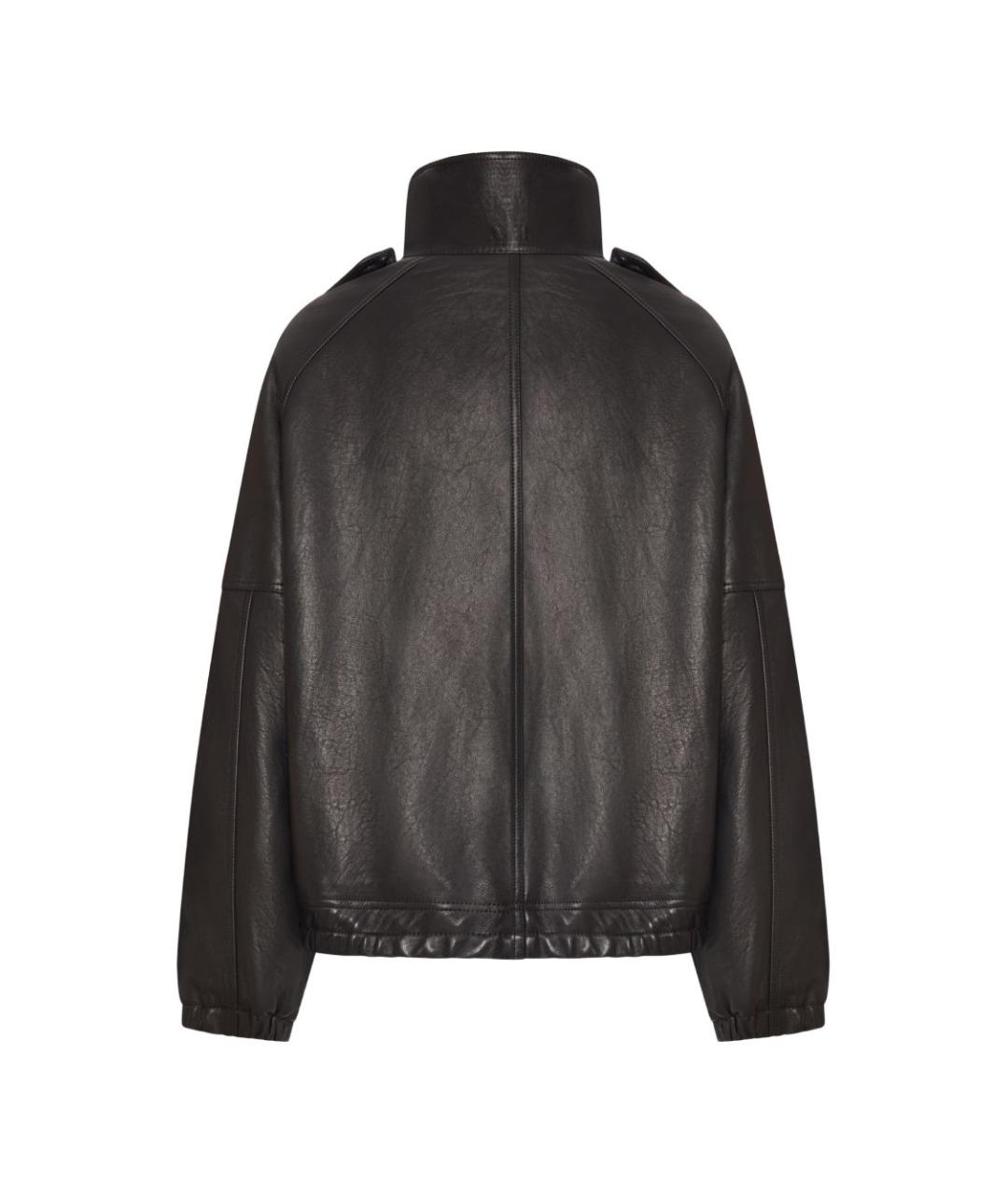 SAINT LAURENT Черная кожаная куртка, фото 2