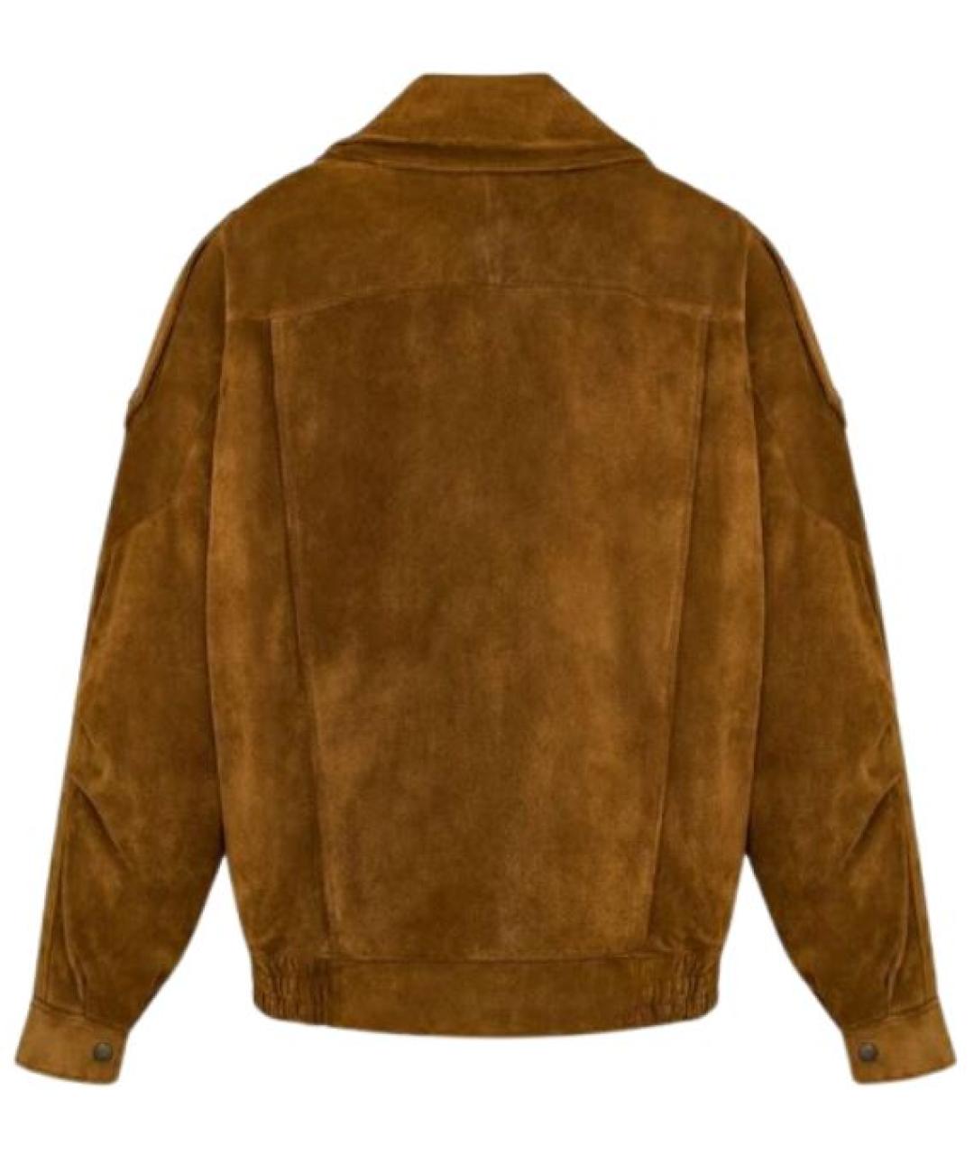 SAINT LAURENT Коричневая замшевая куртка, фото 2