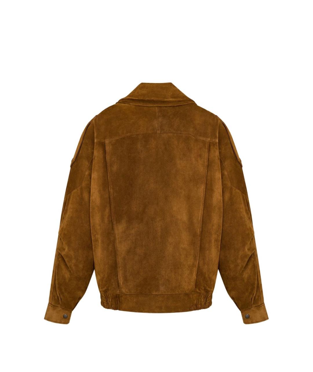 SAINT LAURENT Коричневая замшевая куртка, фото 4