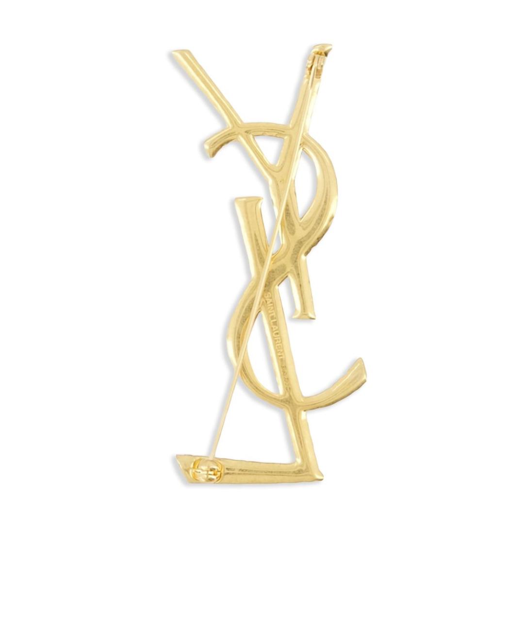SAINT LAURENT Золотая металлическая булавка / брошь, фото 5