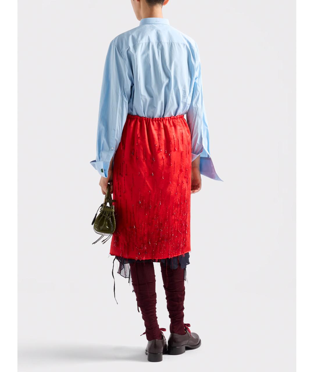 PRADA Голубая хлопковая рубашка, фото 3