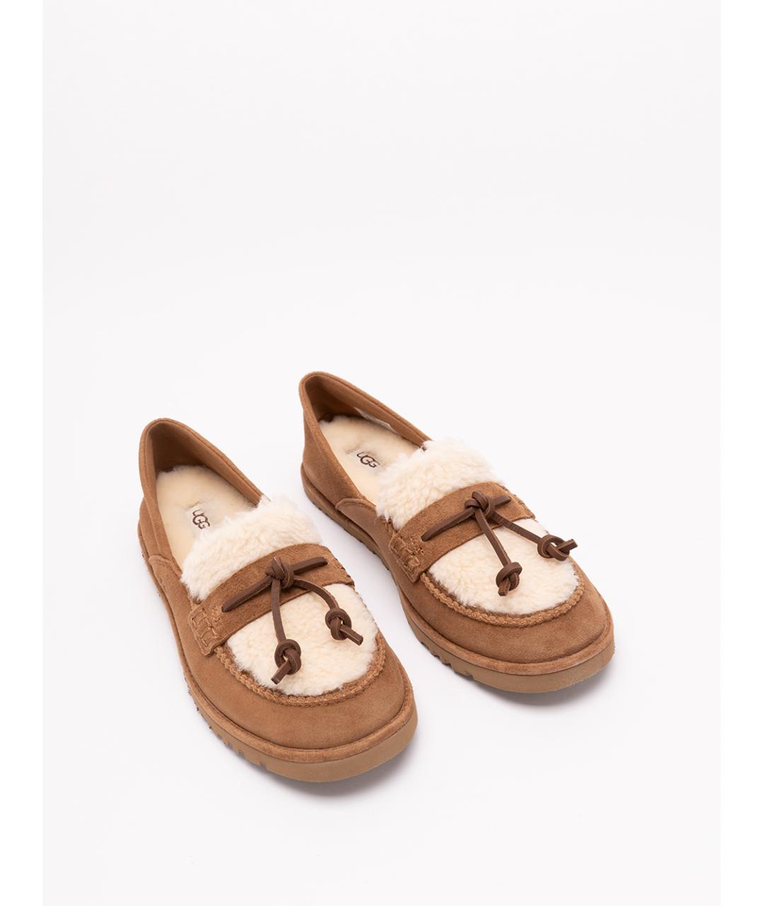 UGG Коричневые кожаные лоферы, фото 5