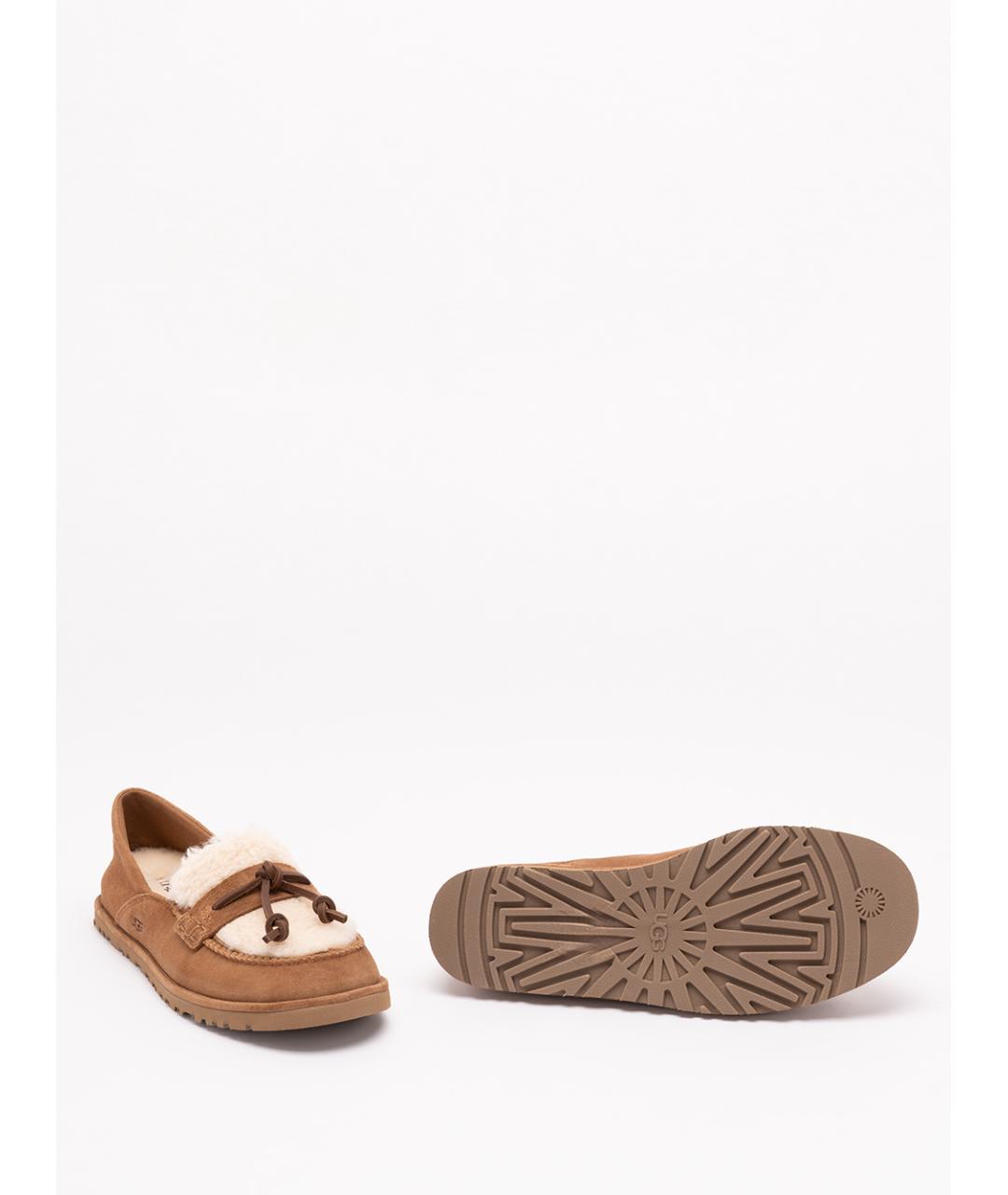 UGG Коричневые кожаные лоферы, фото 4
