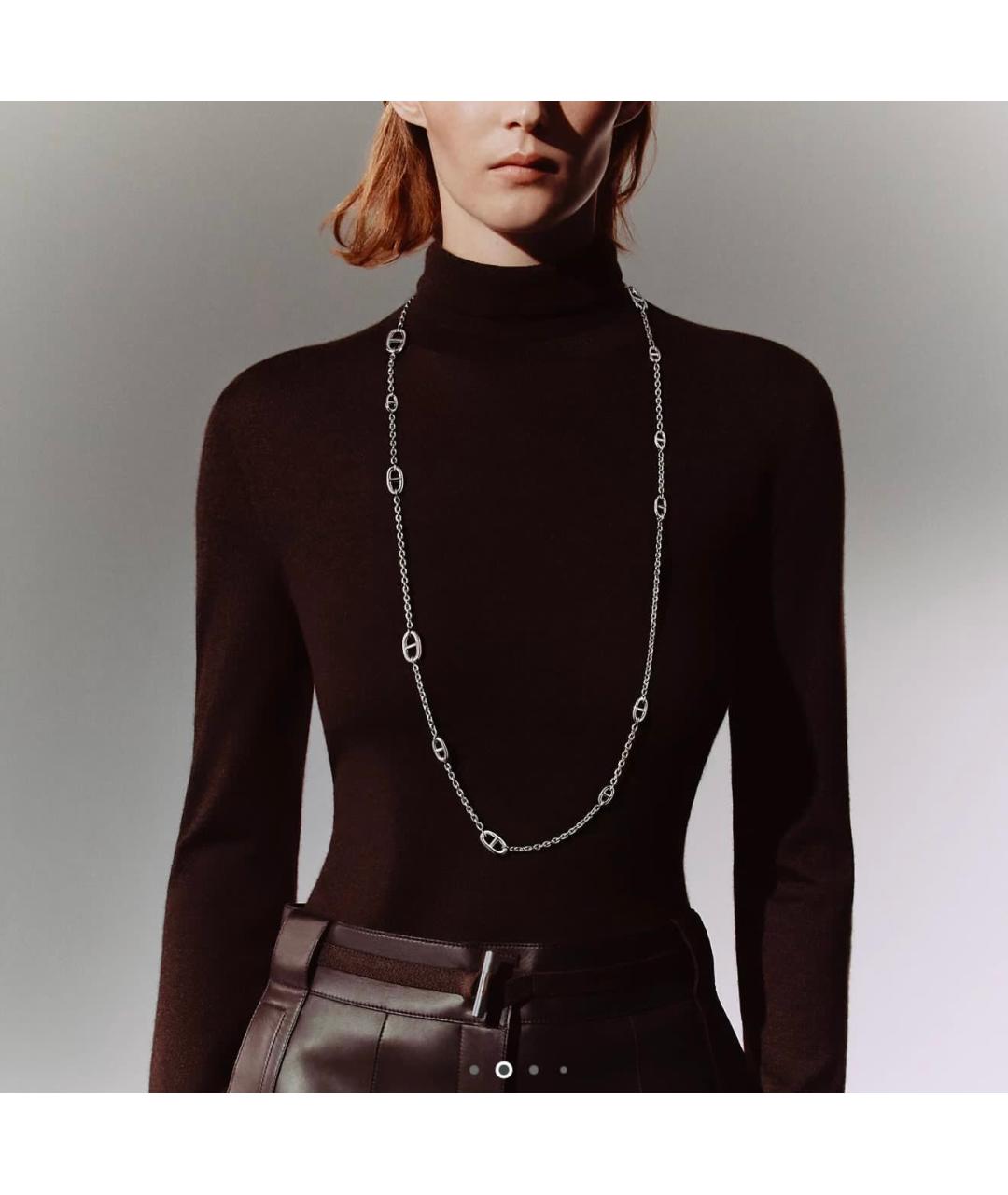 HERMES Серебряное серебряное колье, фото 6