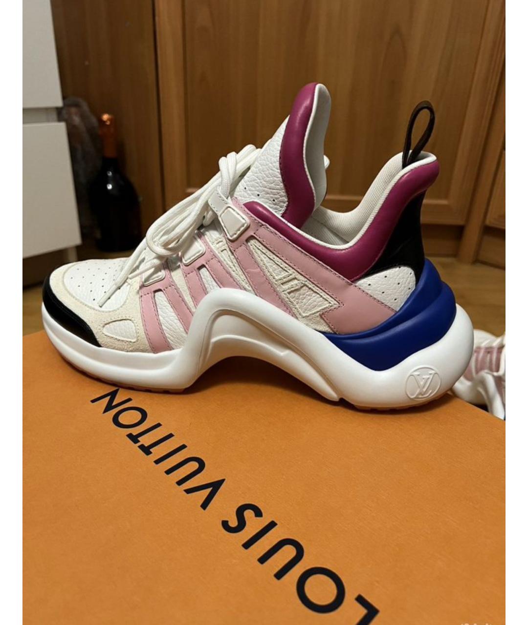 LOUIS VUITTON Мульти кожаные кроссовки, фото 3
