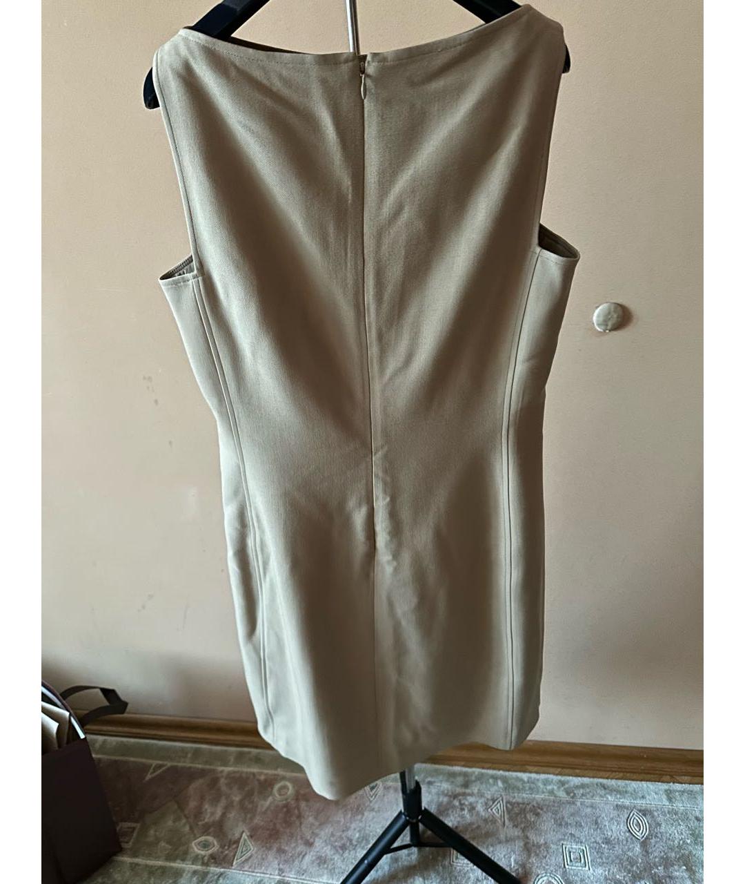 RALPH LAUREN Бежевое кашемировое коктейльное платье, фото 2
