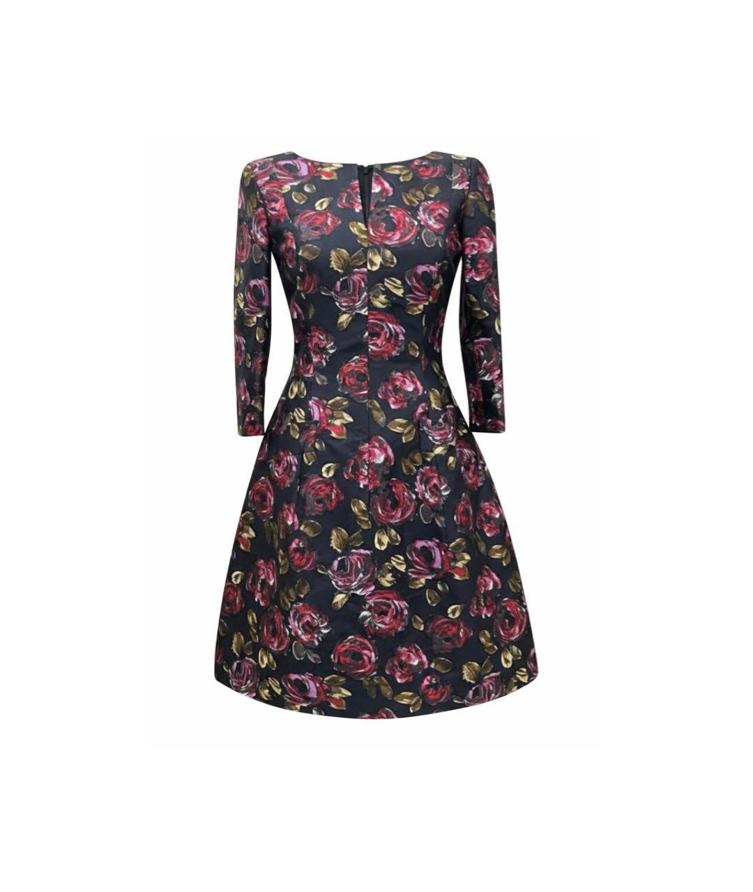 OSCAR DE LA RENTA Мульти шелковое коктейльное платье, фото 7