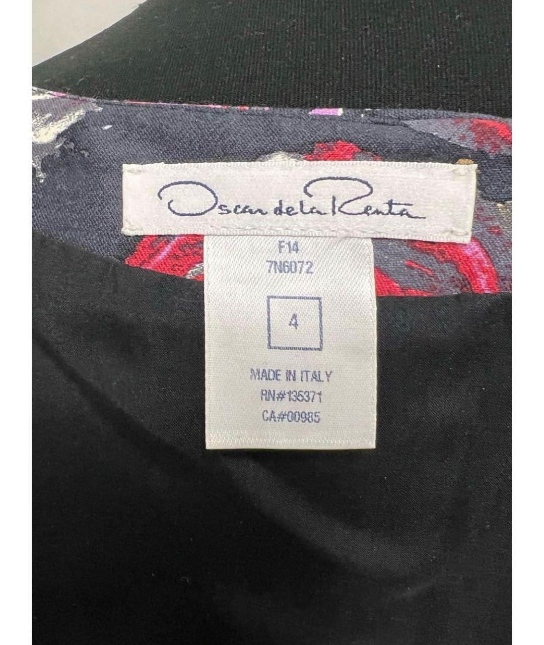 OSCAR DE LA RENTA Мульти шелковое коктейльное платье, фото 3