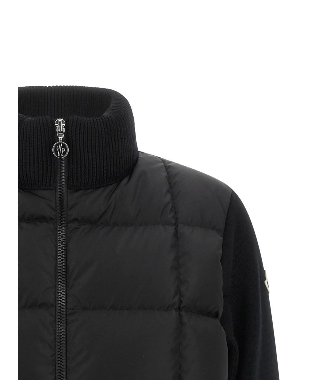 MONCLER Черный шерстяной кардиган, фото 3