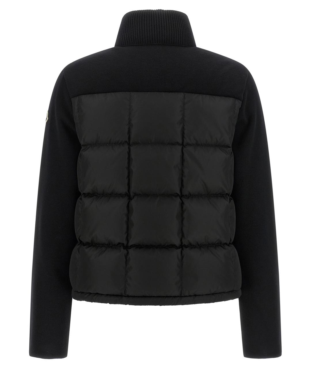 MONCLER Черный шерстяной кардиган, фото 2