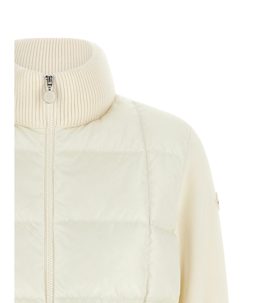 MONCLER Белый шерстяной кардиган, фото 3
