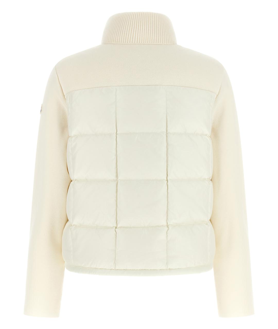 MONCLER Белый шерстяной кардиган, фото 2