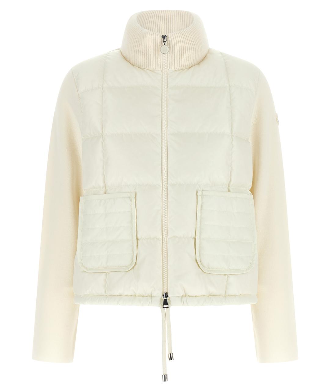 MONCLER Белый шерстяной кардиган, фото 1