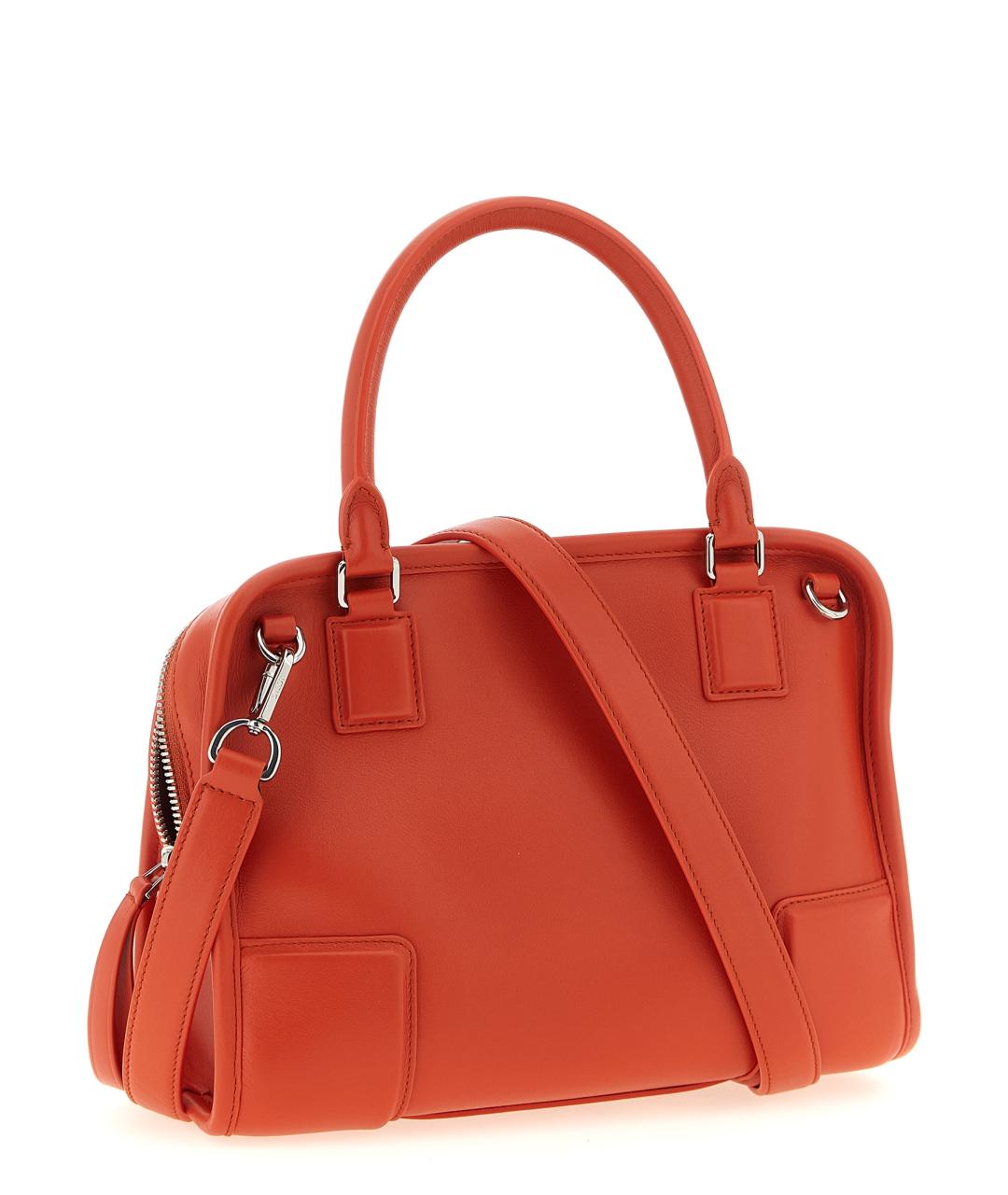 LOEWE Оранжевая кожаная сумка тоут, фото 3