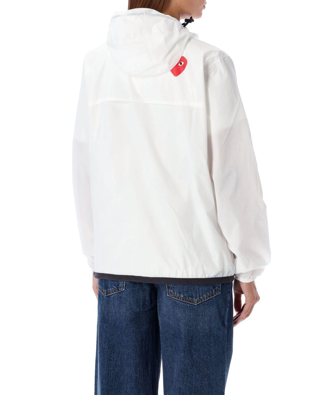 COMME DES GARÇONS PLAY Белая синтетическая куртка, фото 2