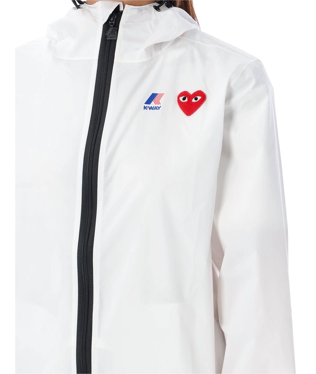 COMME DES GARÇONS PLAY Белая синтетическая куртка, фото 3