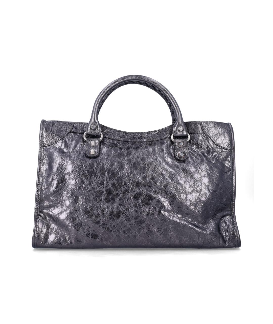 BALENCIAGA Серая кожаная сумка тоут, фото 3